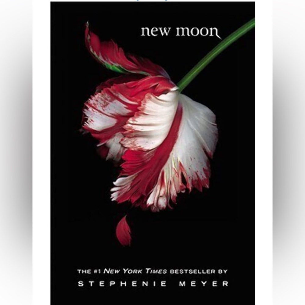 New Moon Book with Red and White Flower Cover - Picture 1 of 7